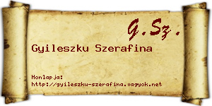 Gyileszku Szerafina névjegykártya